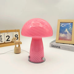 Nordic Vintage High Appearance Level Mushroom Table Lamp Girls Ambient Light for Bedroom Bedside Plug in Creative Reading Night