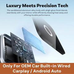 2 in 1 Wireless CarPlay Android Auto Adapter Smart USB Dongle Auto Connect Plug & Play for iPhone and Android Factory Wired Cars