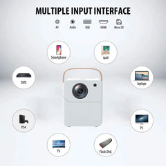 Portable Smart 4K Projector Mini Home Theater Android Outdoor Wifi Bluetooth LED Video Game Phone Cinema Speaker