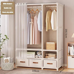 Home Furniture Simple Wardrobe Storage Closet Cabinet Large Capacity Durable Clothe Cabinetdustproof And Economical Wardrobe Bed