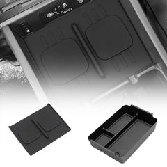 Car Wireless Charging Silicone Pad Armrest Storage Box For Hyundai For Santa For Fe Interior Storage Center Console Organizer