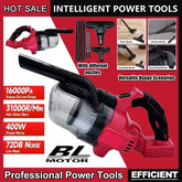 For Milwaukee LED Cordless Electric Vacuum Cleaner Portable Household Industrial Construction Cleaning Tool 18v Battery
