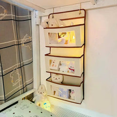 Dorm Bed Hook Hanging Storage Bag No Drill Under Bed Headboard Organizer Bedroom Bedside Rack For Student Dormitory Home Use