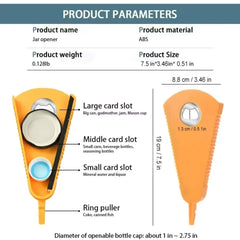 Non-Slip 4-in-1 Bottle Can Opener, Effortlessly Opens Stubborn Kitchen Essential Multifunctional Bottle Opener for Jars Beer Cap