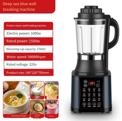 Smart Portable Blender with Touchpad Controls Multifunctional Electric Juicer and Mixer for Kitchen Use Glass Container