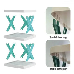 Detachable Folding Shoe Racks Plastic Space Saving Multi Layer Simple Shoes Shelf Dustproof Removable Color Shoe Cabinet