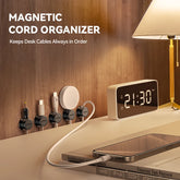Joyroom 9 Pcs Cable Management Cord Organizer Magnetic Cable Clips Adhesive Wire Holder Keeper Under Desk Cord Hider JR-ZS468