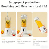 Portable Blender 600ML Electric USB Rechargeable Juicer for Smoothies Fruits Personal Mini Juicer for Travel Outdoor Fitness
