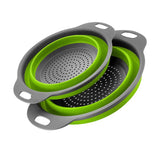 Drain Basket Silicone Vegetable Fruits Washing Drain Basket Folding Colander Strainer Collapsible Drainer Kitchen Tool Acetamide
