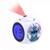 Disney Cartoon Stitch Digital Alarm Clock Lcd Projector Temperature Time Date Projection Display Desk Decoration Timer Kawaii
