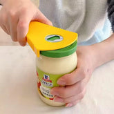 Non-Slip 4-in-1 Bottle Can Opener, Effortlessly Opens Stubborn Kitchen Essential Multifunctional Bottle Opener for Jars Beer Cap