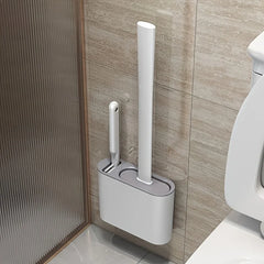 3-in-1 Silicone Toilet Brush With Wallmounted Storage Holder Flathead Design For Bathroom Kitchen Easyhang Organizer Bathroom Cl
