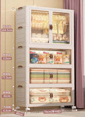 Baby’s Bedroom Closets Wardrobe Clothes Folding Bins Transparent Visual Cabinets Stable Load-bearing Clothes Organizer Rack