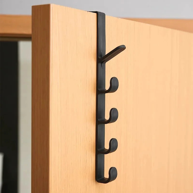 Bedroom Door Hanger Clothes Plastic Portable Home Storage Organization Hooks Hanging Rack Over Door Purse Holder For Bags Rails