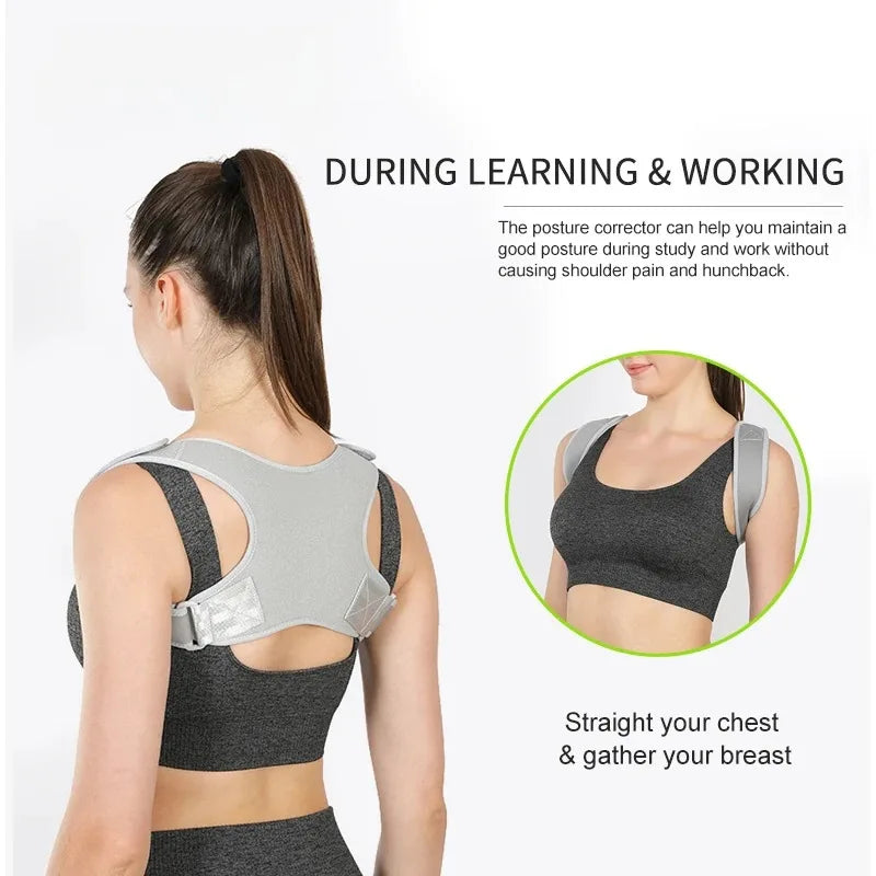 Back Posture Corrector Adjustable Neck Brace Training Equipment Home Office Man Woman Postura Shoulder Support Correction Belt