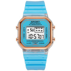 Fashion LED Electronic Watch Brand Student Transparent Candy Multicolor Ladies Sports Waterproof Wirstwatch Clock Gift Relógio