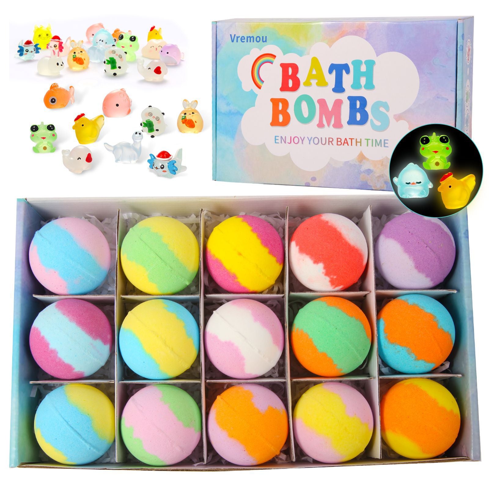 Childrens Bubble Bath Ball with Luminous Toy