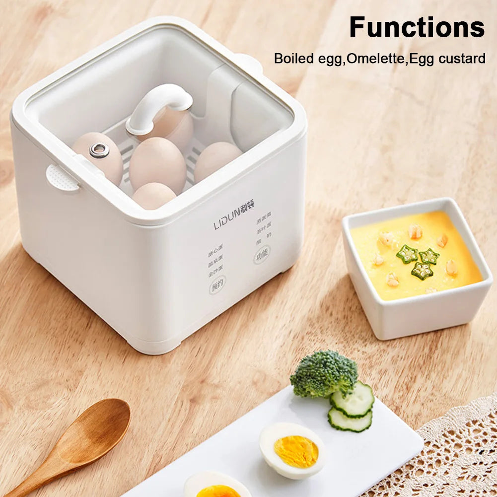 220V Smart Egg Cooker 300W Automatic Steamed Boil Breakfast Machine Electric Egg Boiler Egg Custard Steaming Cooker Machine