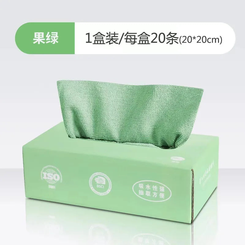 20pcs/box Absorbent Microfiber Kitchen Cleaning Towel Non-stick Dish Cloth Rags Napkins Tableware Home Cleaning Towels