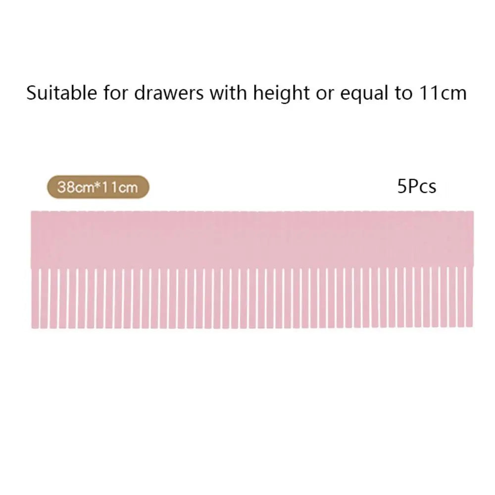 5Pcs Adjustable Drawer Divider DIY Household Combination Partition Board Space-saving Storage Organizer Cabinet Closet Separator