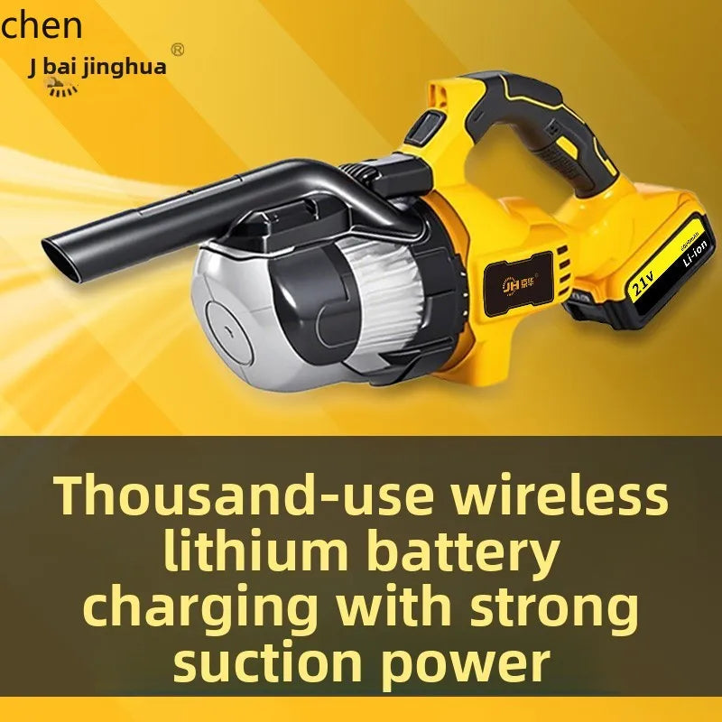 HTT wireless charging portable car handheld vacuum cleaner large suction pet cat fur bed dust removal