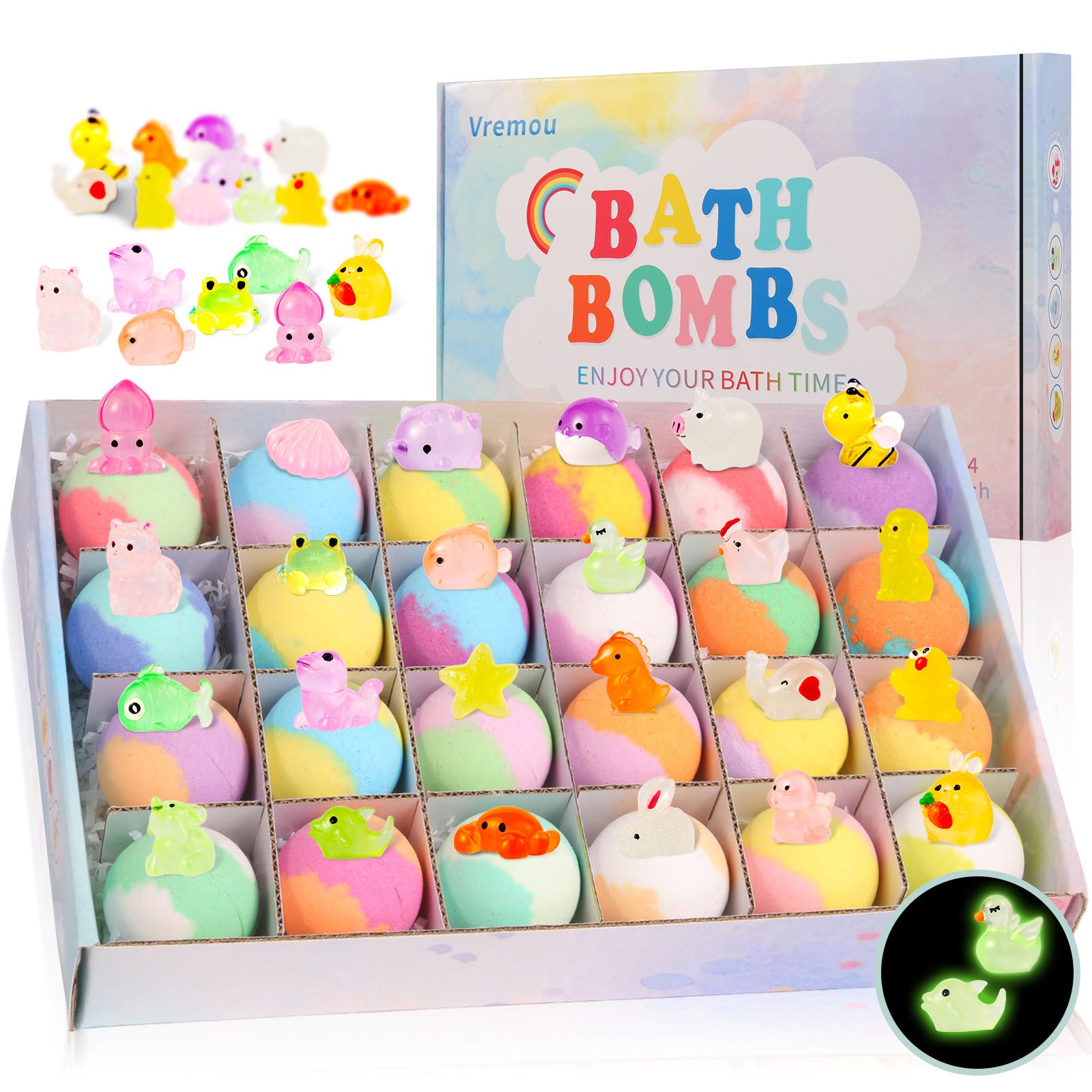 Childrens Bubble Bath Ball with Luminous Toy
