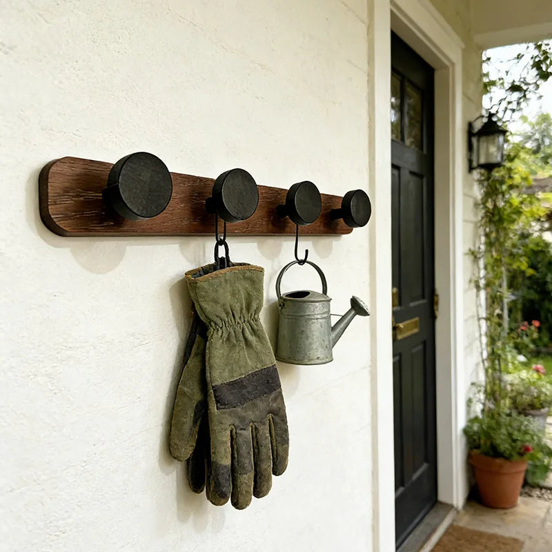 Walnut Color Hook Clothes Hat Wall Hanging Closet Door Entry l Coat Hook Retro Chinese Sle Batoom Organizer Tool