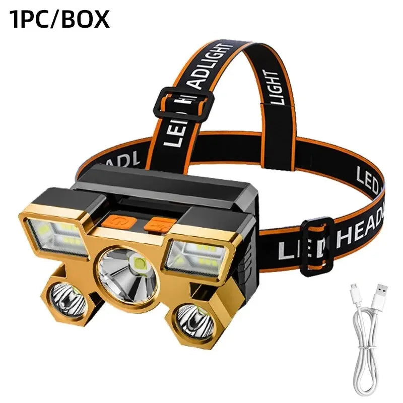 Powerful Rechargeable Head Flashlight for Fishing Led Headlamp Nitecore Camping Headlights Hunting Torch Hiking Front Lanterns