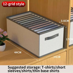 6-12 Grid Optional Foldable Drawer Storage Box for Clothes Pants Home Wardrobe Organizer