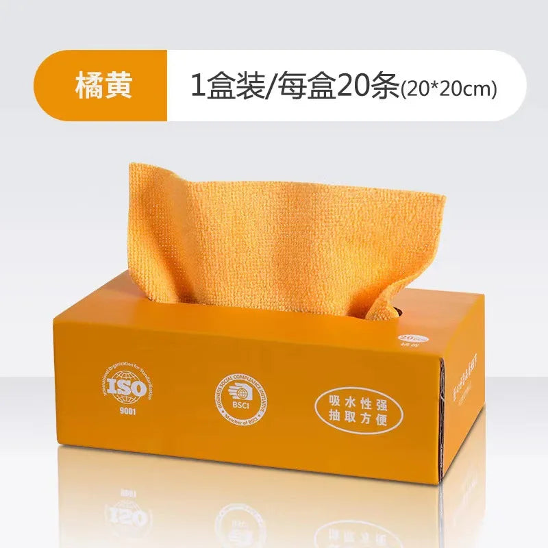 20pcs/box Absorbent Microfiber Kitchen Cleaning Towel Non-stick Dish Cloth Rags Napkins Tableware Home Cleaning Towels