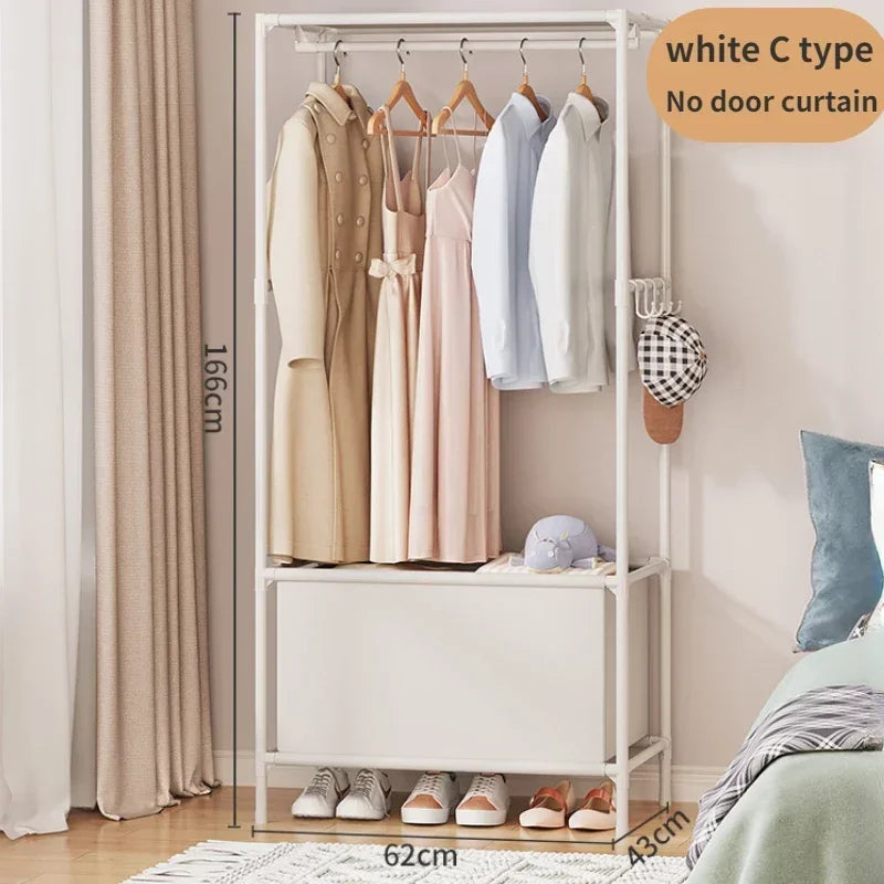 Home Furniture Simple Wardrobe Storage Closet Cabinet Large Capacity Durable Clothe Cabinetdustproof And Economical Wardrobe Bed