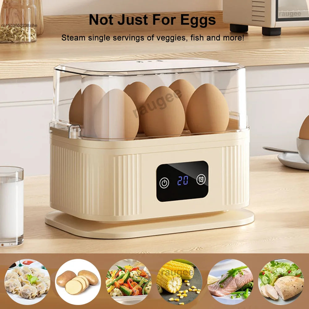 Electric Egg Cooker Automatic Egg Boiler Multi-Functional Steamed Egg Boiled Mini Egg Maker For Breakfast Kitchen Egg Cooker