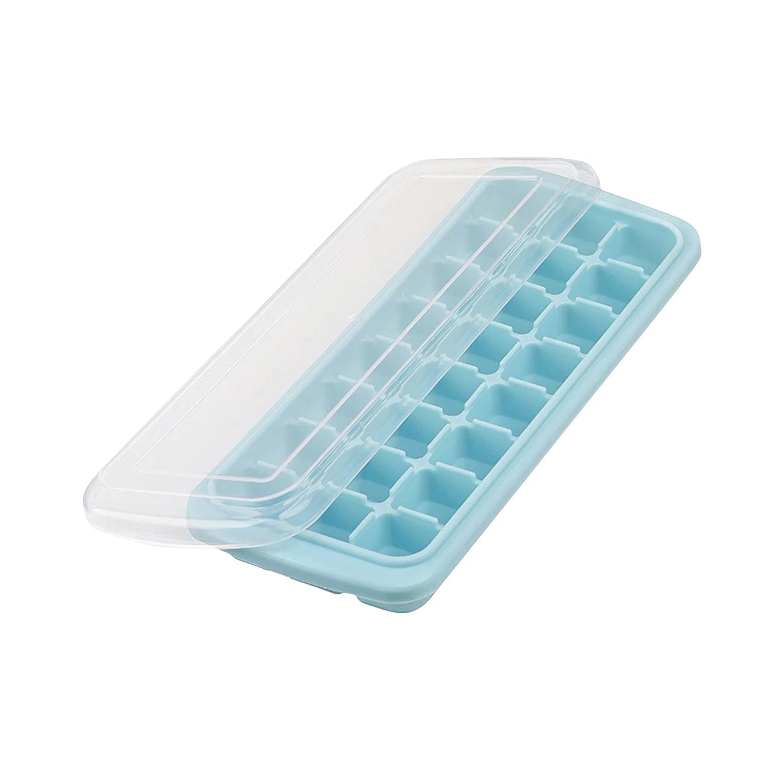 Silicone Ice Cubes Tray with Lid 24 Cubes Jelly Maker frozen Molds Easy-Release for Whisky Cocktail Cola Baby Food and Drinks