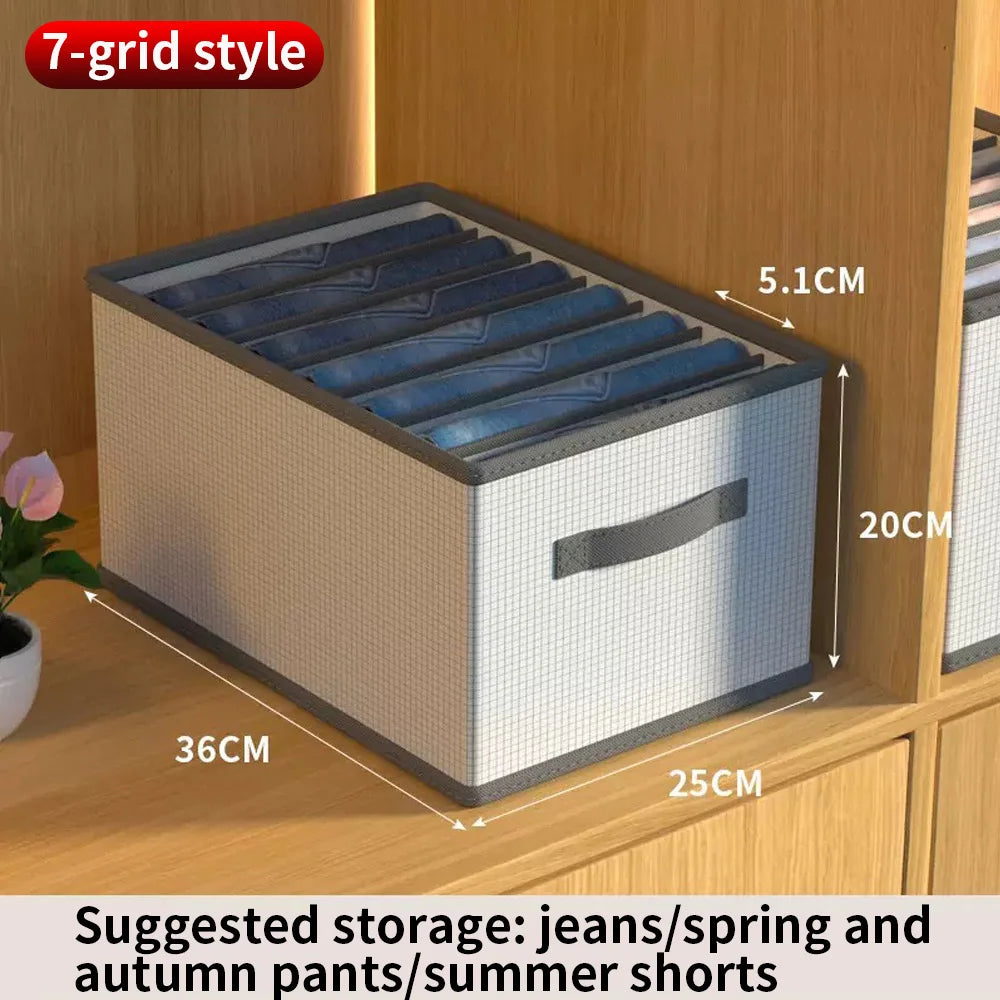 6-12 Grid Optional Foldable Drawer Storage Box for Clothes Pants Home Wardrobe Organizer