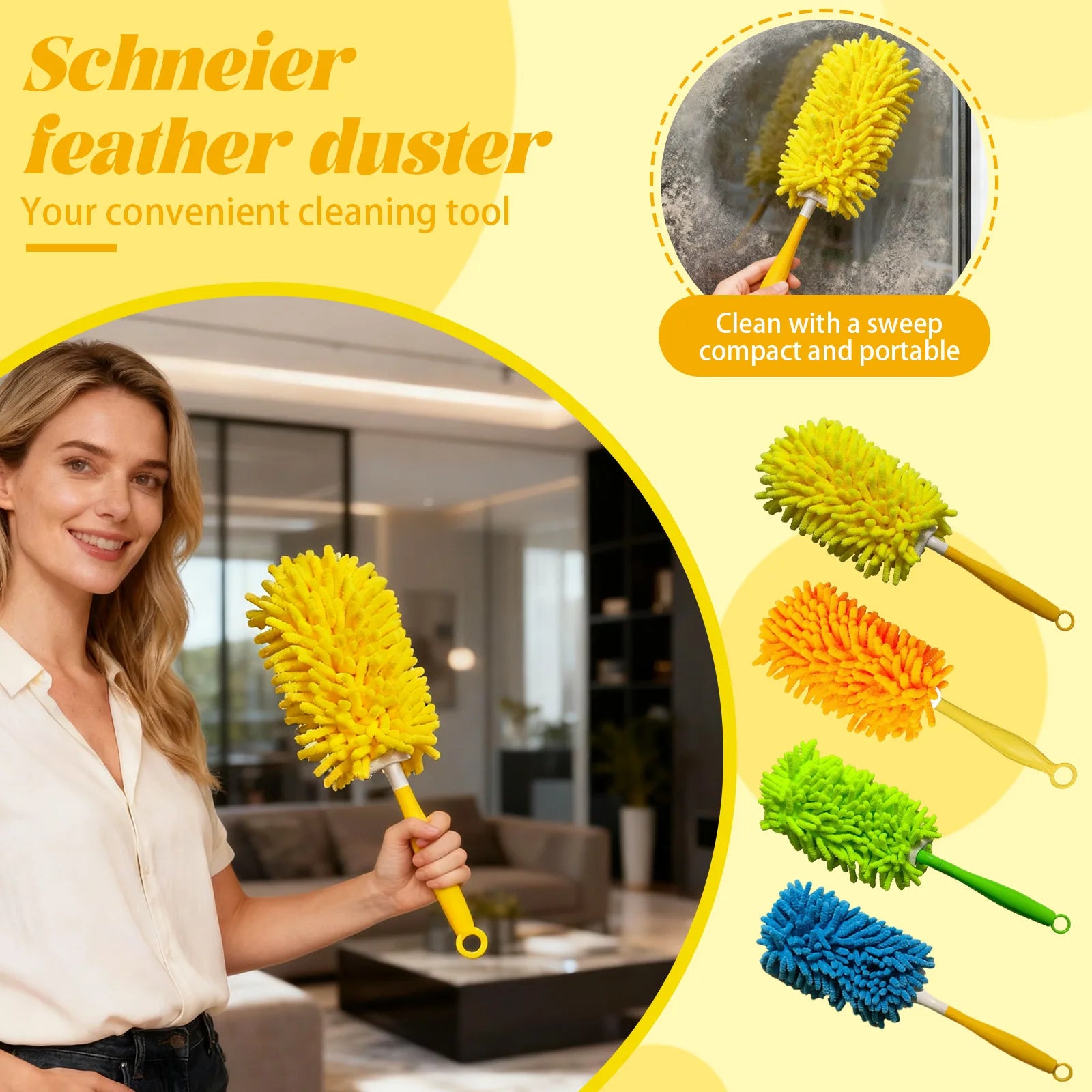 Microfiber Chenille Home Plastic Handle Dust Brush Ceiling Clean Multifunction Cleanninfg Tools Protable Car Dust Removal Duster