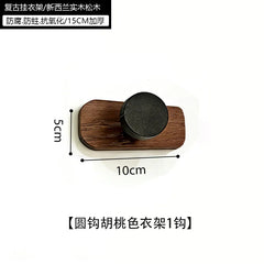 Walnut Color Hook Clothes Hat Wall Hanging Closet Door Entry l Coat Hook Retro Chinese Sle Batoom Organizer Tool