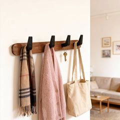 Walnut Color Hook Clothes Hat Wall Hanging Closet Door Entry l Coat Hook Retro Chinese Sle Batoom Organizer Tool