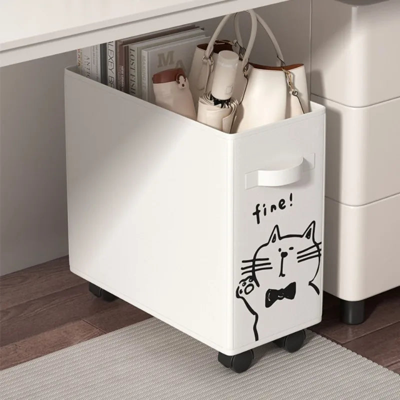 40cm Folding Laundry Basket Large Capacity Storage Box With Roller For Clothes Fitness Equipment Snack Toy Office Organizer Box