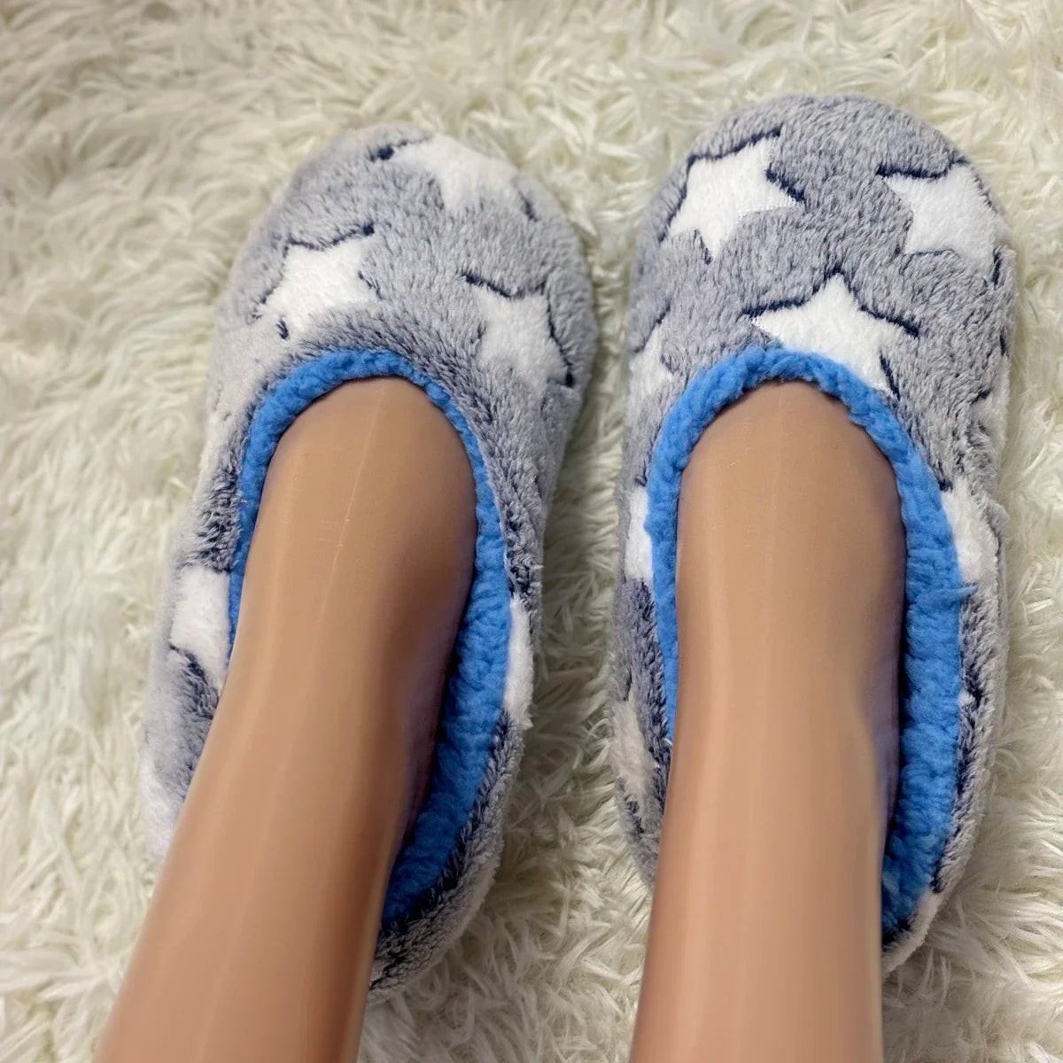 Home House Slipper Women Winter Warm Plush Thick Heart Love None Grip Soft Cute Funny Indoor Female Fluffy Floor Shoe Flat Fuzzy