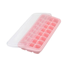 Silicone Ice Cubes Tray with Lid 24 Cubes Jelly Maker frozen Molds Easy-Release for Whisky Cocktail Cola Baby Food and Drinks