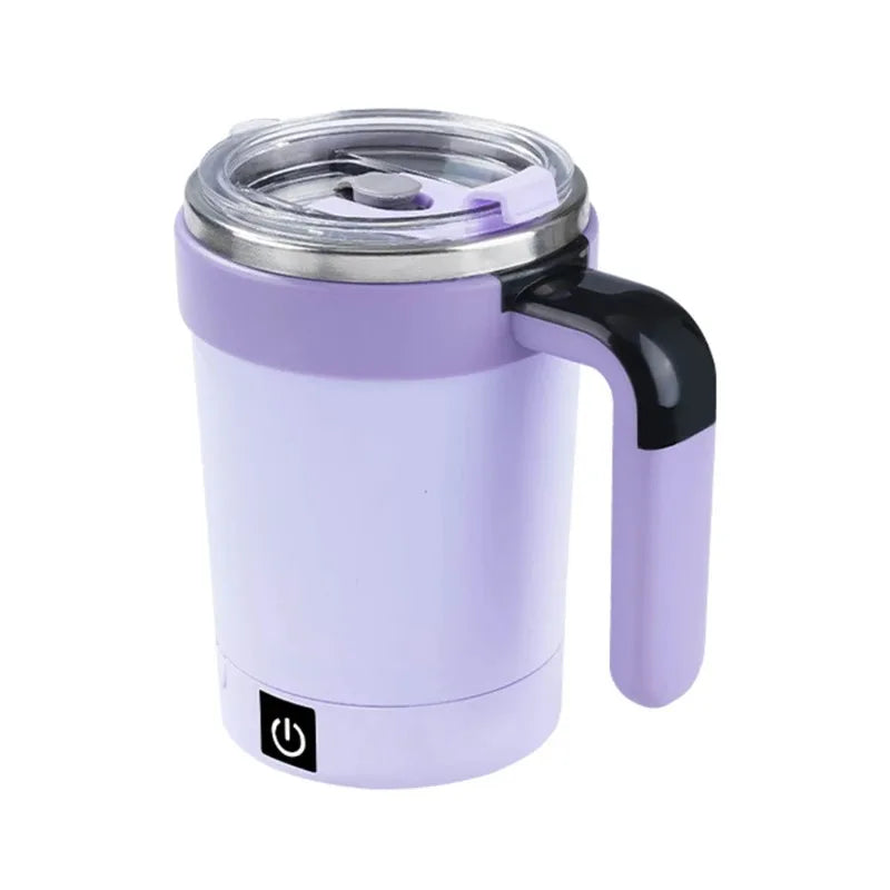 Automatic Stirring Cup Rechargeable Magnetic Mixer Electric Stirring Mugs Stainless Steel Coffee Mug Rotating Magnetic Tumbler
