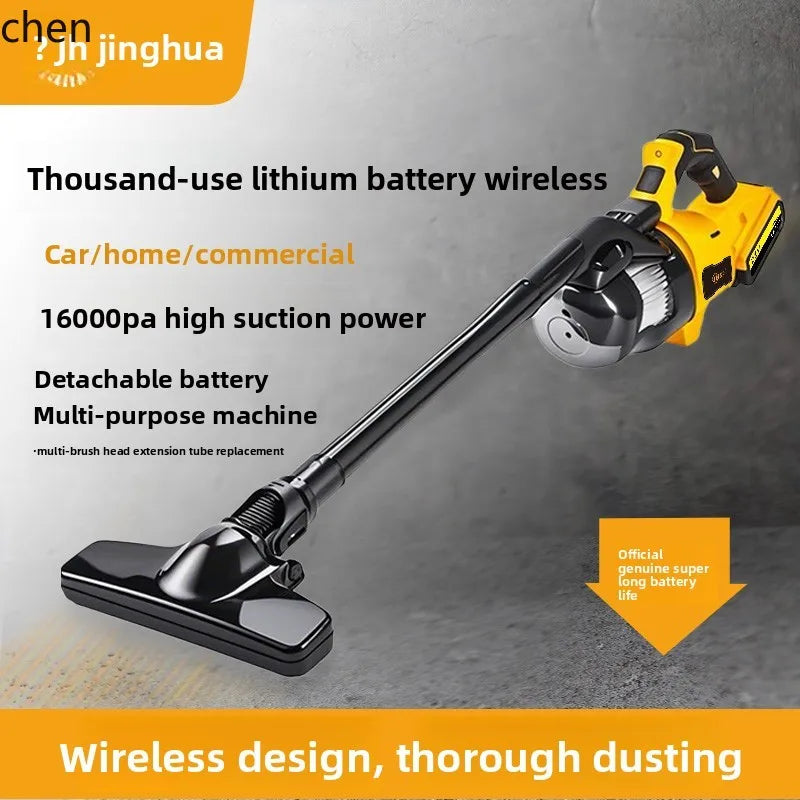 HTT wireless charging portable car handheld vacuum cleaner large suction pet cat fur bed dust removal