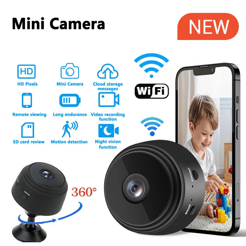 1080P HD Mini WiFi Camera Baby Monitor Indoor Safety Security Surveillance Night Vision Camcorder IP Cam Audio Video Recorder
