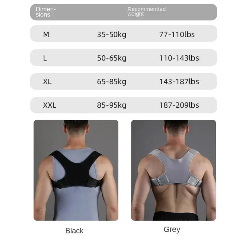 Back Posture Corrector Adjustable Neck Brace Training Equipment Home Office Man Woman Postura Shoulder Support Correction Belt