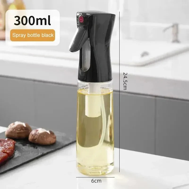 200/300/500mlOil Spray Plastic Household Kitchen Oil Spray Bottle Or Oil Brush Nebulizing Mist Filling Cooking Dual Use BBQ