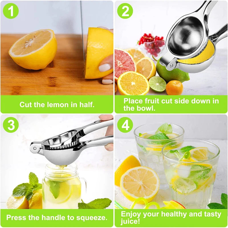 Manual Lemon Squeezer Zinc Alloy Lemon Juicer Squeezer Heavy Duty Lemon Press Squeezer Kitchen Citrus Juicer Hand Press