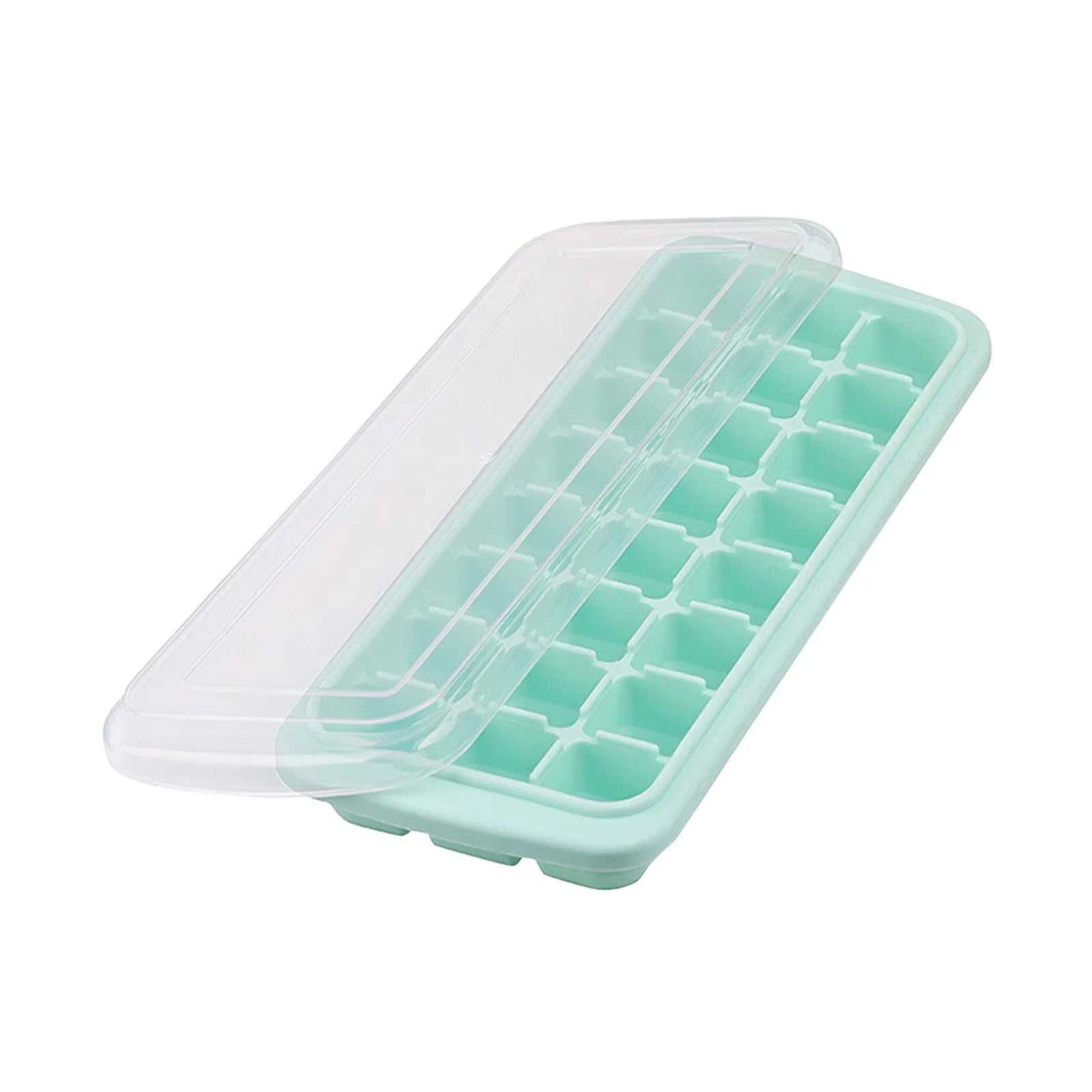 Silicone Ice Cubes Tray with Lid 24 Cubes Jelly Maker frozen Molds Easy-Release for Whisky Cocktail Cola Baby Food and Drinks