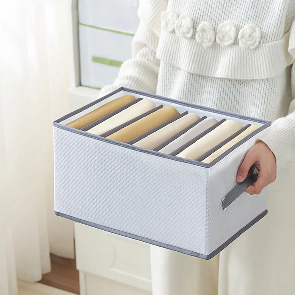 6-12 Grid Optional Foldable Drawer Storage Box for Clothes Pants Home Wardrobe Organizer