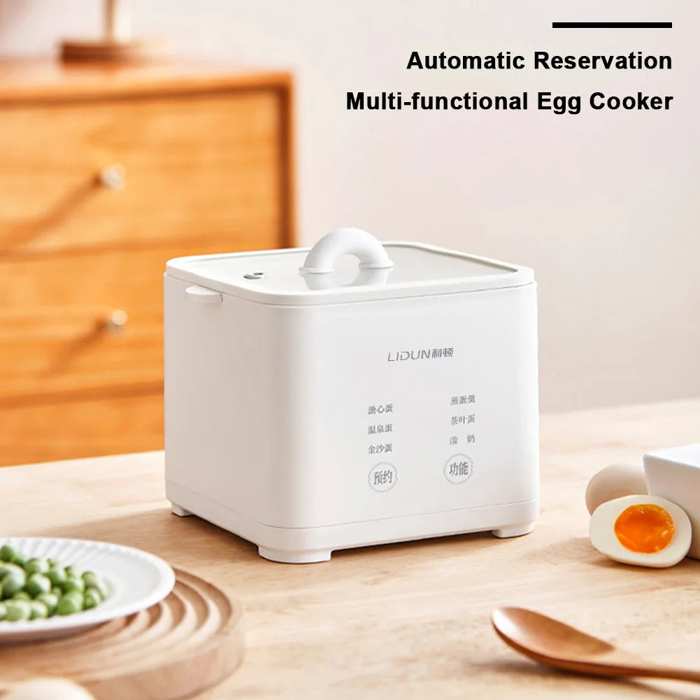 220V Smart Egg Cooker 300W Automatic Steamed Boil Breakfast Machine Electric Egg Boiler Egg Custard Steaming Cooker Machine