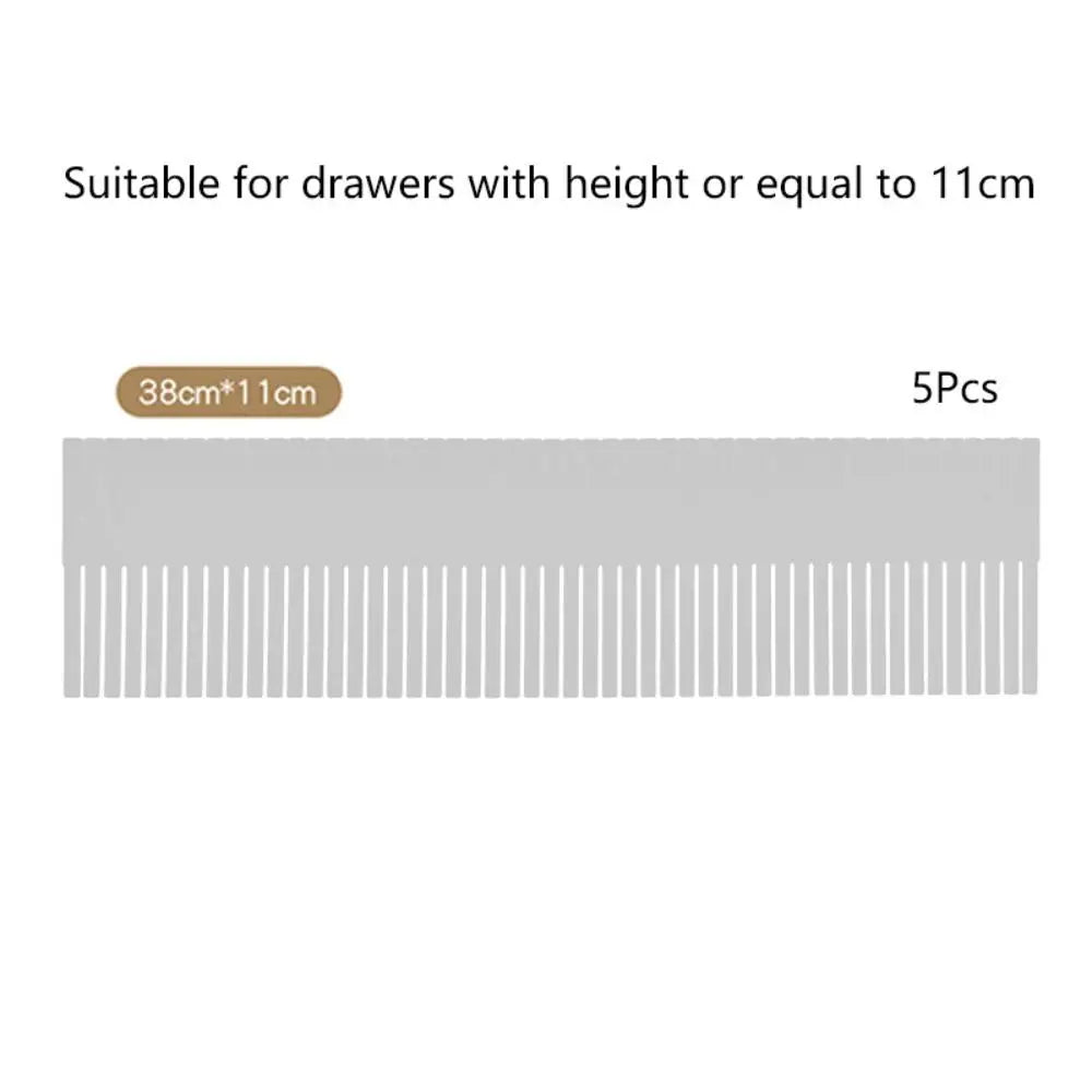 5Pcs Adjustable Drawer Divider DIY Household Combination Partition Board Space-saving Storage Organizer Cabinet Closet Separator